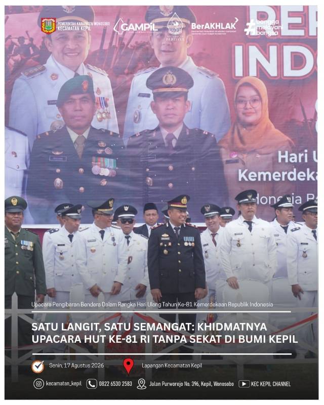 Satu Langit, Satu Semangat : Khidmatnya Upacara HUT ke-81 RI Tanpa Sekat di Bumi Kepil